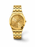 DWC Premium Gold Analog Quartz Watch for Men – Stainless Steel Strap | Luxury Classic Wrist Watch