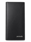 Men’s Premium Long Trifold  Leather Wallet | Black & Brown