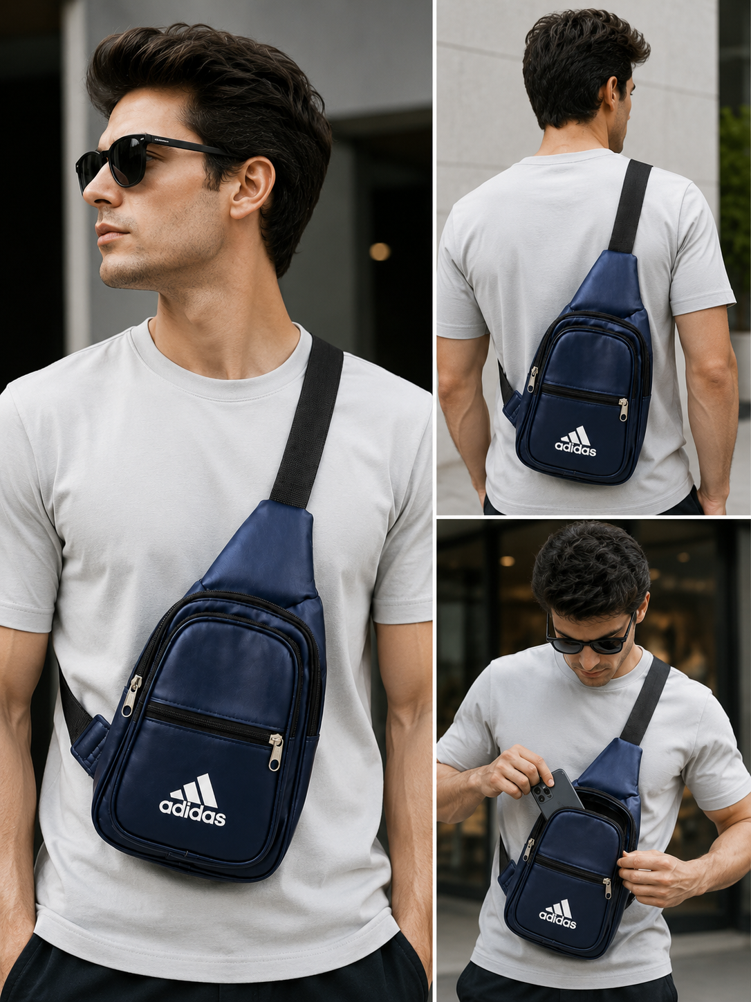 Premium Crossbody Sling Bag for Men & Women | Adjustable Multi-Pocket Shoulder Chest Bag