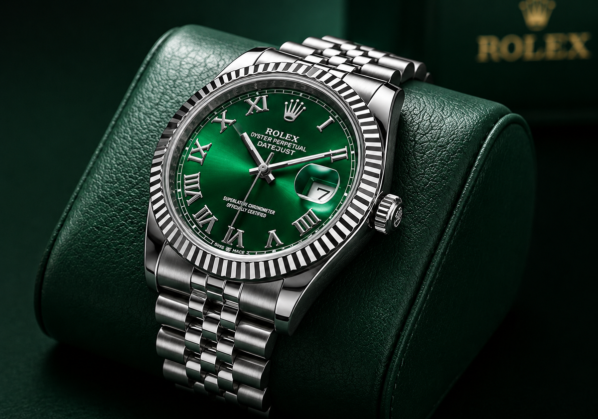 Luxury  Green Automatic Watch – Stainless Steel Jubilee Bracelet