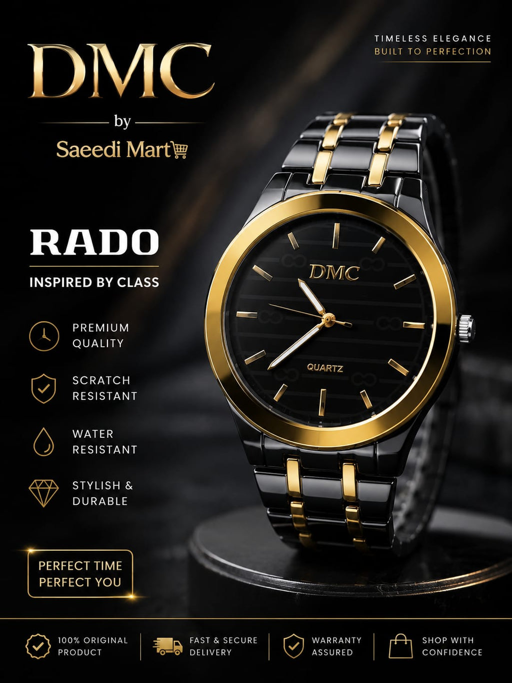 DWC Watch Golden Black Edition