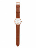 Men’s Classic Rose Gold Analog Watch – Leather Strap