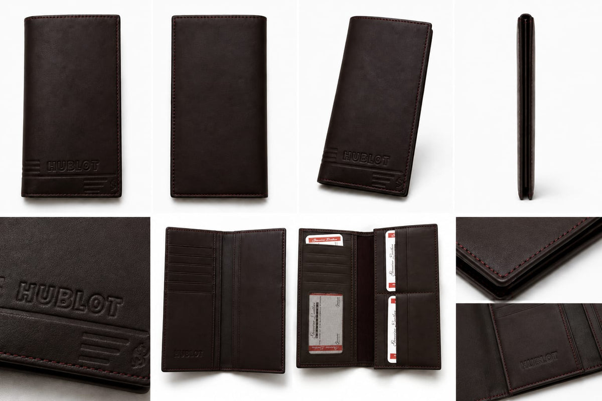Premium Dark Brown Leather Wallet – Slim Bifold Card Holder